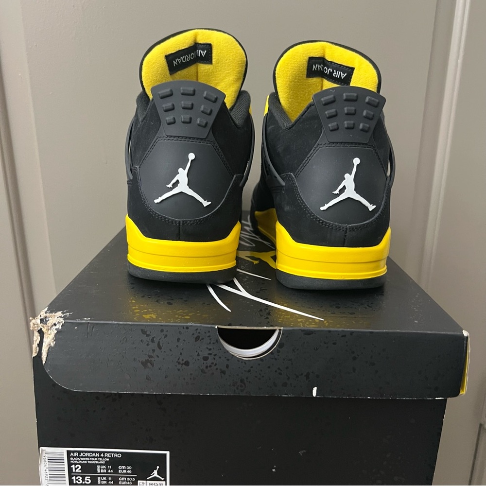2023 Jordan 4 IV Thunder Sz 12 Mens **NO BOX** - Picture 2 of 10